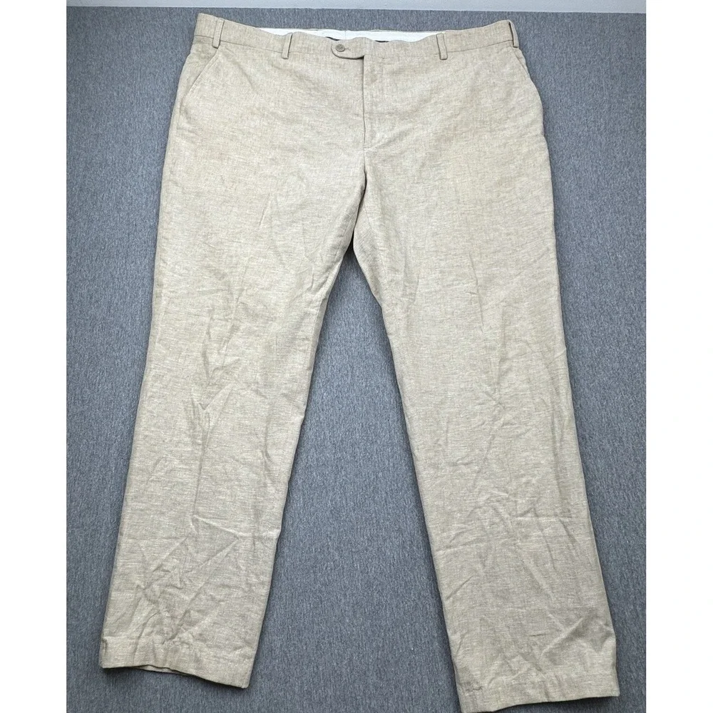 JOE Joseph Abboud Pants‎ Linen Blend Beach Wedding Men's Sz 44x30 Beige
